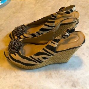 Zebra print wedges! super cute!